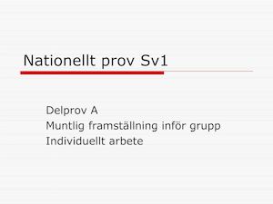 Nationellt Prov Sv1 Gg Del A