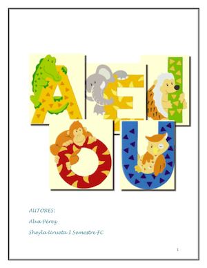 Actividades De Las Vocales