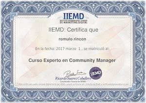 Certificado Community Manager