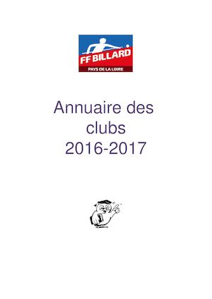 ANNUAIRE des CLUBS 2016 2017