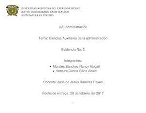Ciencias Auxiliares De La Administracion
