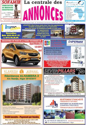 La Centrale des Annonces N°1342 semaine du du 26/02  au 11/03/2017