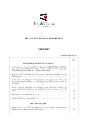 Raa N° 512 Cp 30janv Et Arretes