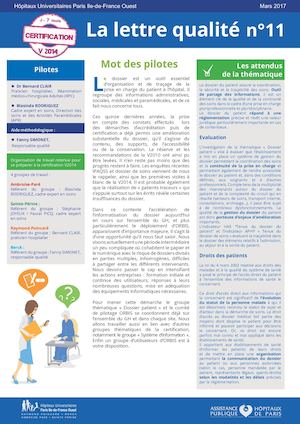 Lettre Qualité N 11 Janvier Février 2017