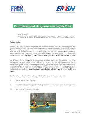 L'entraînement des jeunes en Kayak Polo
