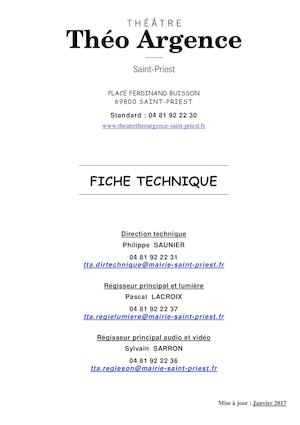 Fiche Technique Théâtre Théo Argence Janv 2017
