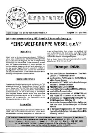 ESPERANZA-INFO NR. 5/93 (Juli 1993)