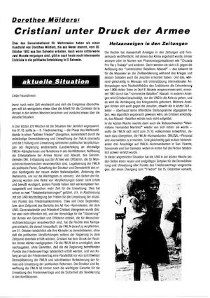 Information El Salvador Okt./Dez. 1992