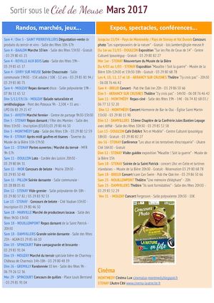 Mars 2017 sous le Ciel de Meuse