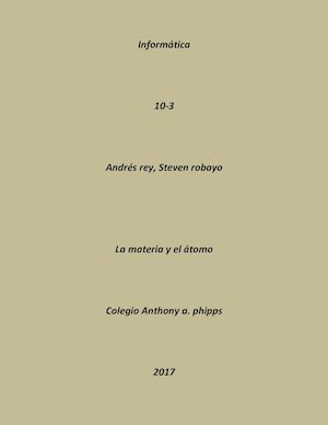 LA MATERIA Y EL ATOMO