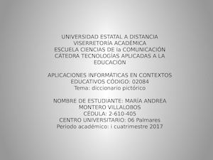 María Andrea Montero Villalobos Diccionario Pictórico
