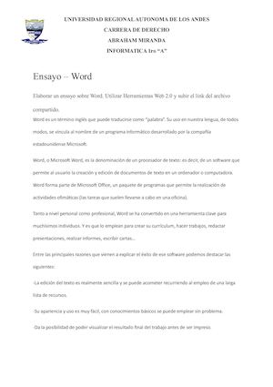 Ensayo Word