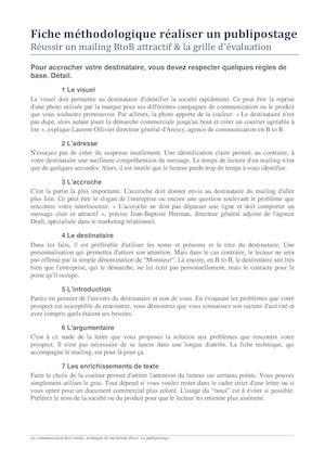 Le Publipostage Et Grille évaluation