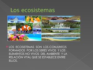 Los Ecosistemas para ciencias naturales