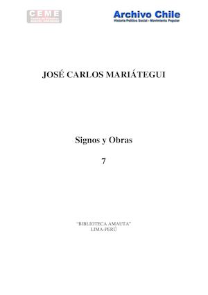 MARIÁTEGUI- Signos y Obras