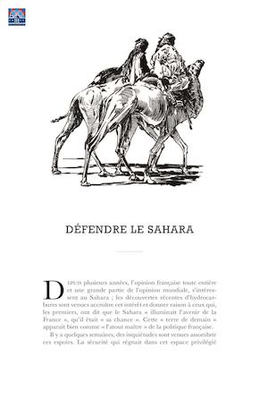 Pigeot - Défendre le Sahara (janv 1958)