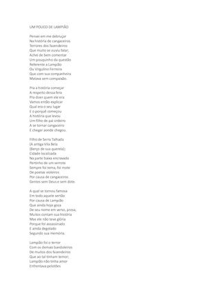 (História De Virgulino Vulgo Lampião)