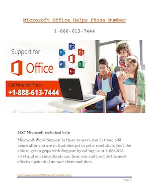 Microsoft Office Support 888 613 7444