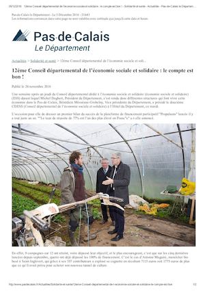 12ème Conseil Départemental De L'économie Sociale Et Solidaire Le Compte Est Bon ! Solidarité Et Santé Actualités Pas De Calais Le Département