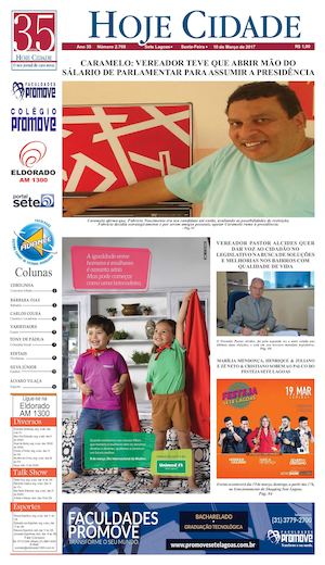 Jornal Hoje Cidade 10 03 2017