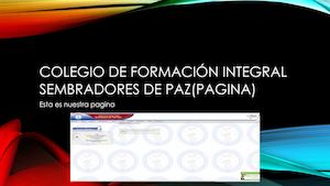 Colegio De Formación Integral Sembradores De Paz(pagina)
