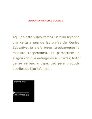 Evidencias Clase 9 Videos