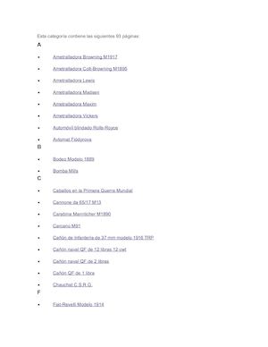 Armas De La 1ra Guerra Mundial