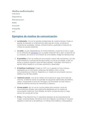 Medios De Comunicacion