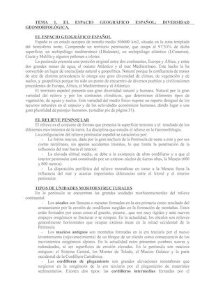 Tema 1, geografia 2º bach