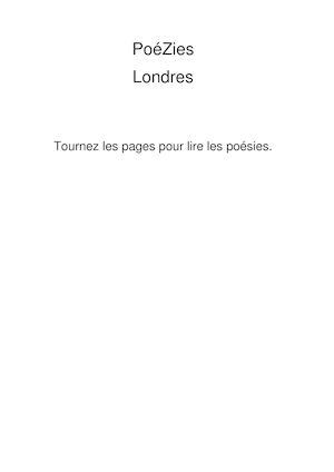Poésies Londres