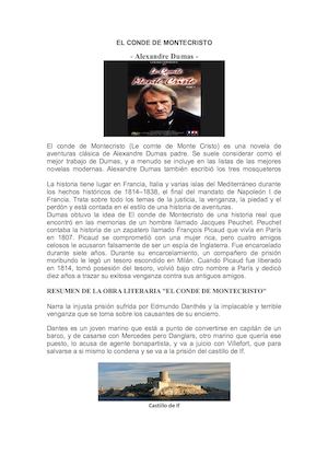 Fiche Le Comte De Montecristo