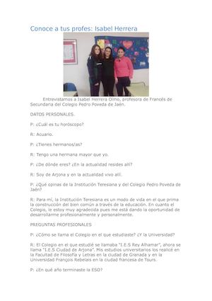 Conoce A Tus Profes Isabel Frances