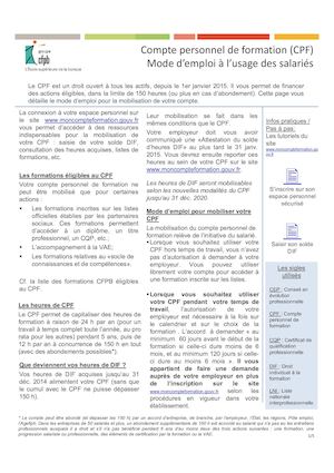 CPF Mode d'emploi