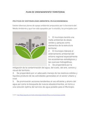 Plan De Ordenamiento Territorial