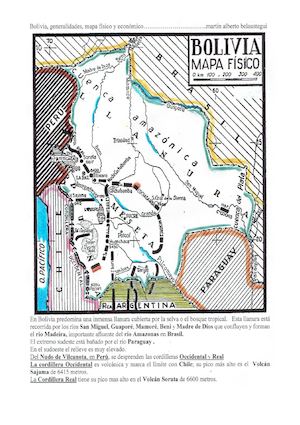 Bolivia generalidades, mapa físico y económico