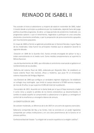 Reinado De Isabel Ii
