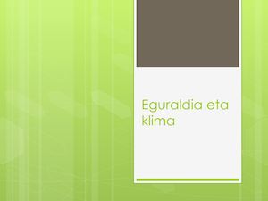 EGURALDIA ETA KLIMA