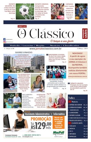 JORNAL O Clássico - 11/Março/2017