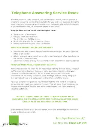 Essex Telephone Answering Service