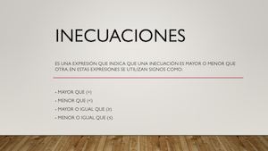 Inecuaciones