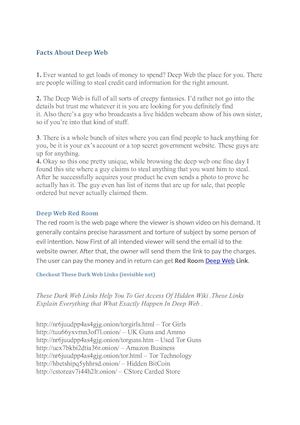 Facts About Deep Web