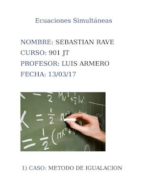 Ecuaciones Simultáneas Sebastian