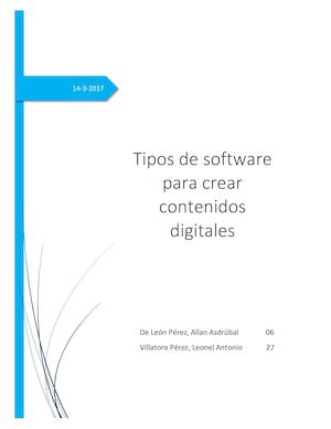 Tipos De Software Para Crear Contenidos Digitales