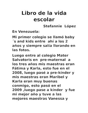 Libro De La Vida Escolar