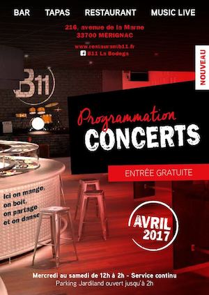 Programmation B11 la Bodega Avril