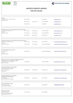ARDAN 2017 - LISTE DES EXPERTS