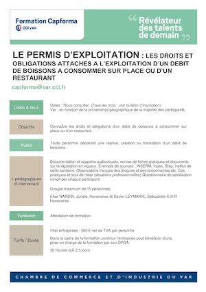 PROG PERMIS D'EXPLOITATION 20 HEURES