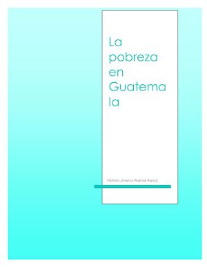 la pobreza en guatemala