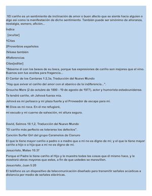 1el Cariño Es Un Sentimiento De Inclinación De Amor O Buen Afecto Que Se Siente Hacia Alguien O Algo Así Como La Manifestación De Dicho Sentimiento