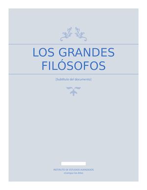 Los Grandes Filósofos,revista